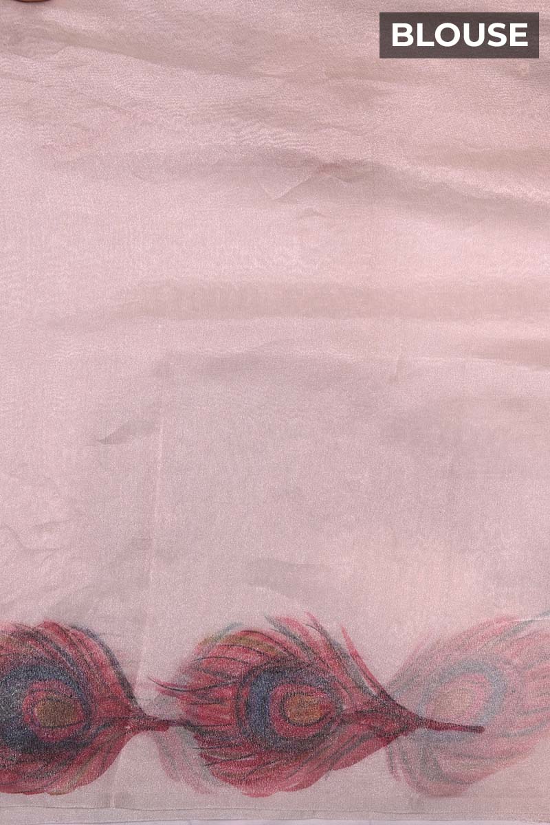 Ivory Tissue Silk Party Wear Saree With Cutwork Border