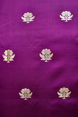 Voilet Handwoven Chiniya Silk Dress Material