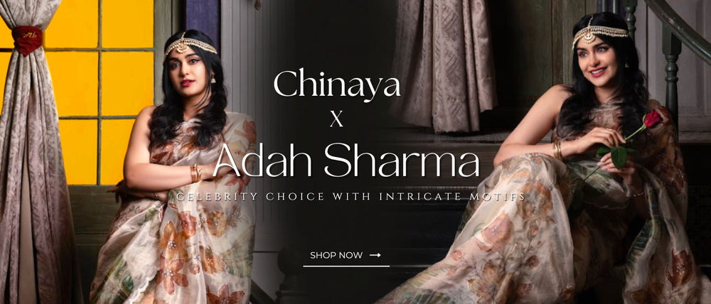 Adah Sharma New Look in Designer Silk Saree