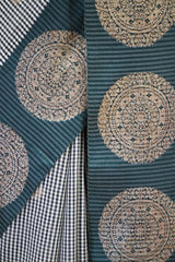 Dark Green Cotton Silk Banarasi Saree with Zari Buta