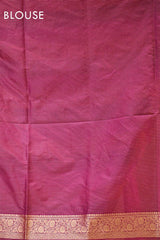Magenta Pink Banarasi Silk Saree with Zari Rangkat Jaal