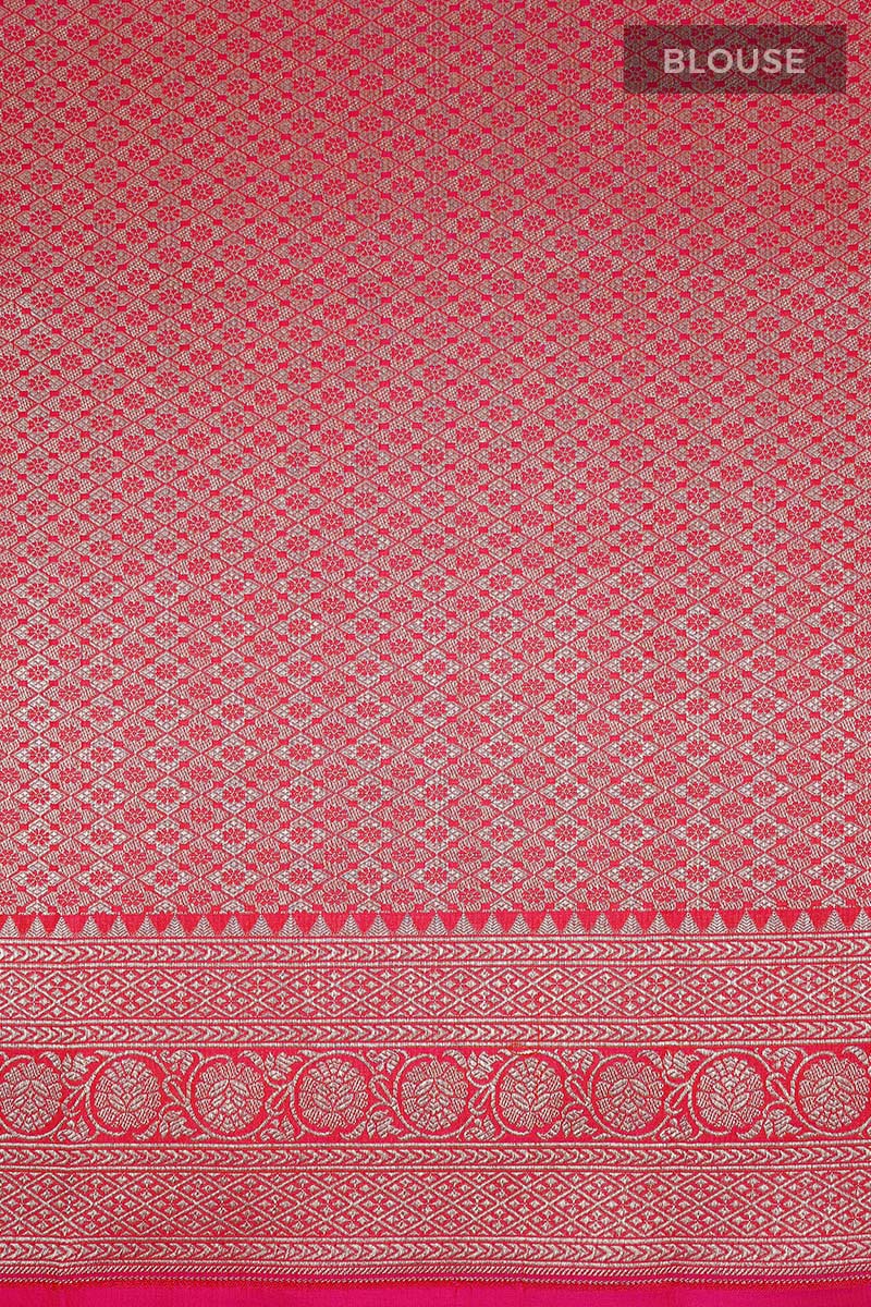 Regal Pink Ethnic Handwoven Banarasi Silk Saree