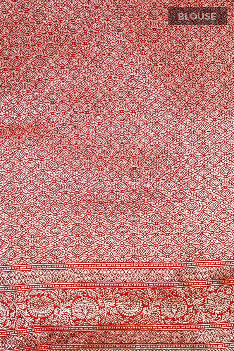 Sindoori Red Handwoven Banarasi Silk Saree