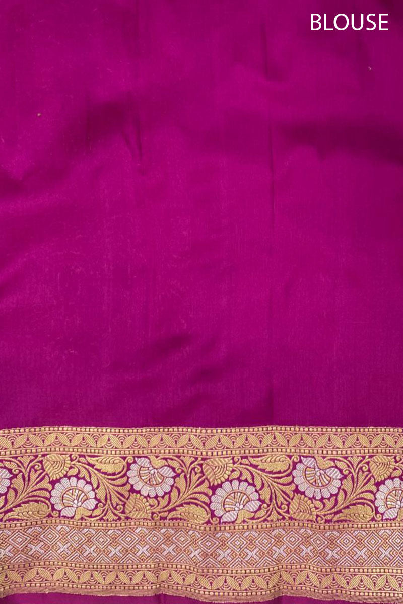 Rosegold Gleam Pink Kadhwa Weave Banarasi Katan Silk Saree