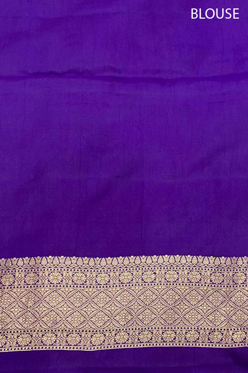 Majestic Purple Rangkat Handwoven Banarasi Katan Silk Saree