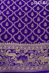 Alkananda Bodapaty In Pink & Purple Shikargah Woven Crepe Khaddi Silk Saree