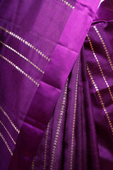 Purple Handwoven Banarasi Silk Saree