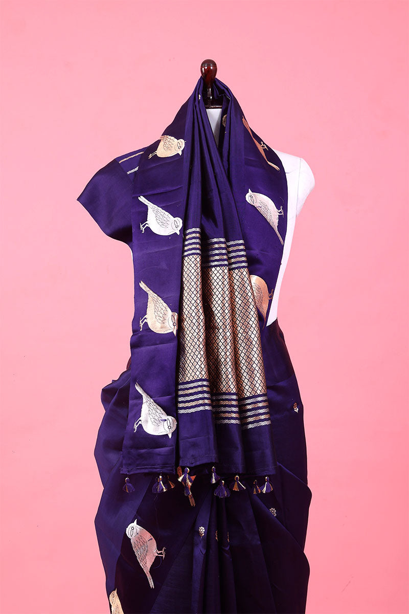 Nita Ambani Inspired Bird Motif Handloom Banarasi Saree