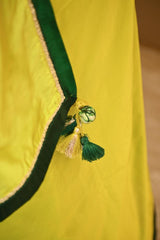 Lime Yellow Banarasi Silk Saree With Chiniya Silk Blouse