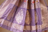 Lavender Katan Silk Rangkat Saree with Watergold Zari