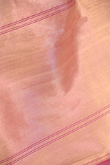 Lilac Pure Banarasi Silk Saree with Checks & Floral Butas