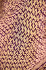 Purple Pure Banarasi Saree with Shikargah Jaal