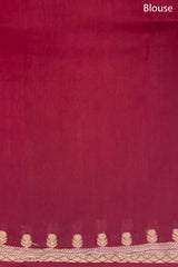Cherry Red Tie & Dye  Chanderi Silk Saree