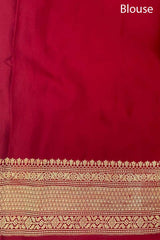 Red Handwoven Satin Silk Saree