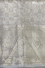 Glittery Gold Handwoven Tissue Silk Saree