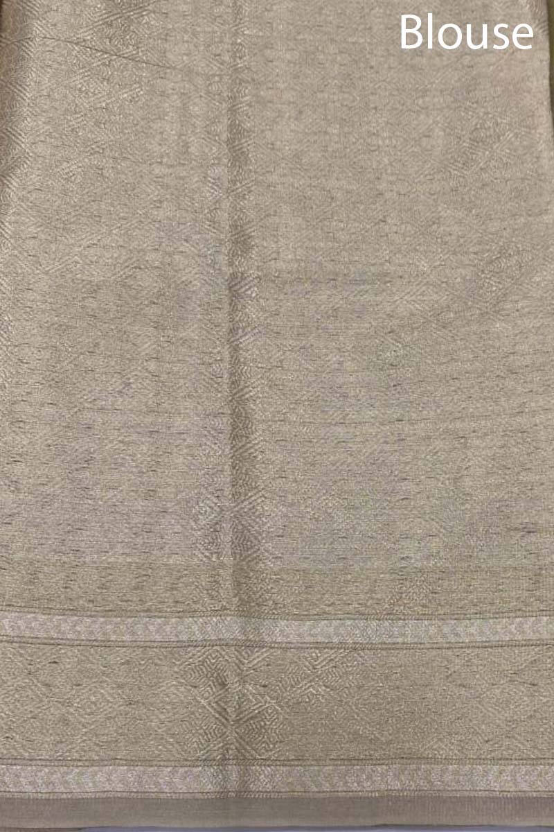 Metalic Striped Cotton Banarasi Saree