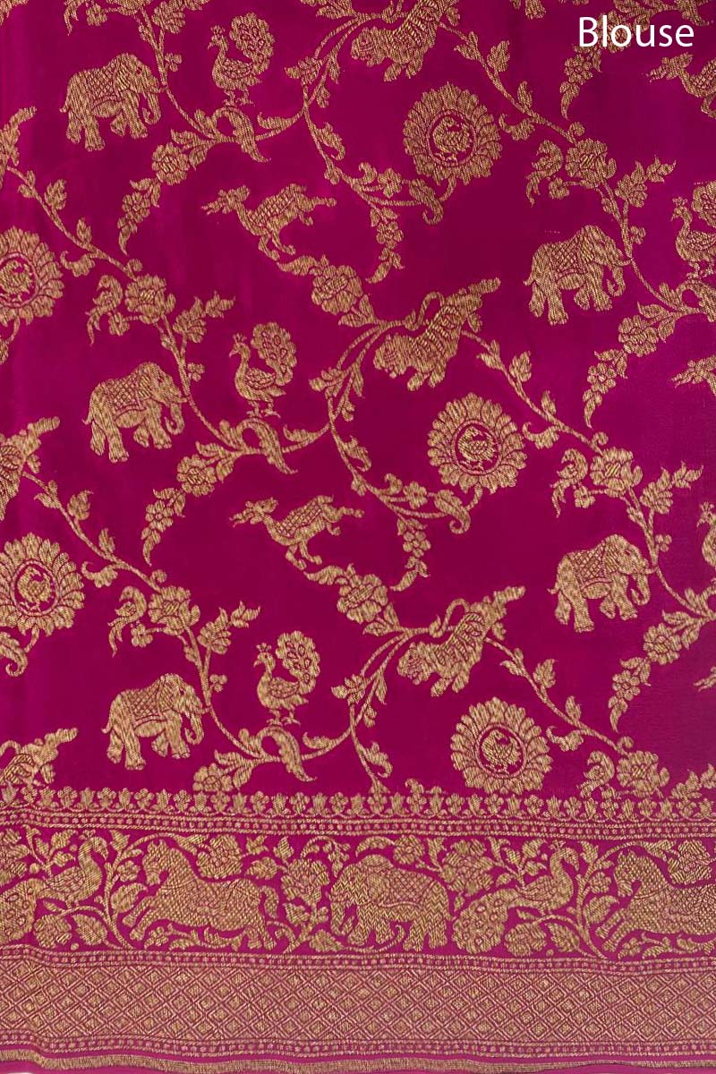 Shikargah Woven Crepe Silk Banarasi Saree