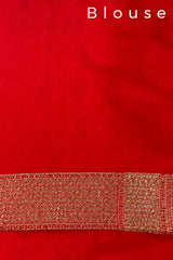 Red Ethnic Woven Silk Saree