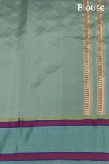 Sky Blue Ethnic Handwoven Organza Silk Saree