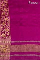 Glam Peachy Pink Handwoven Tissue Silk Saree
