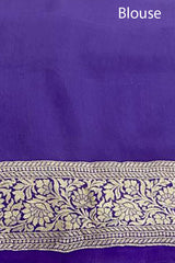 Sunitha Scharma In Iris Purple Rangkat Handloom Georgette Khaddi Silk Saree