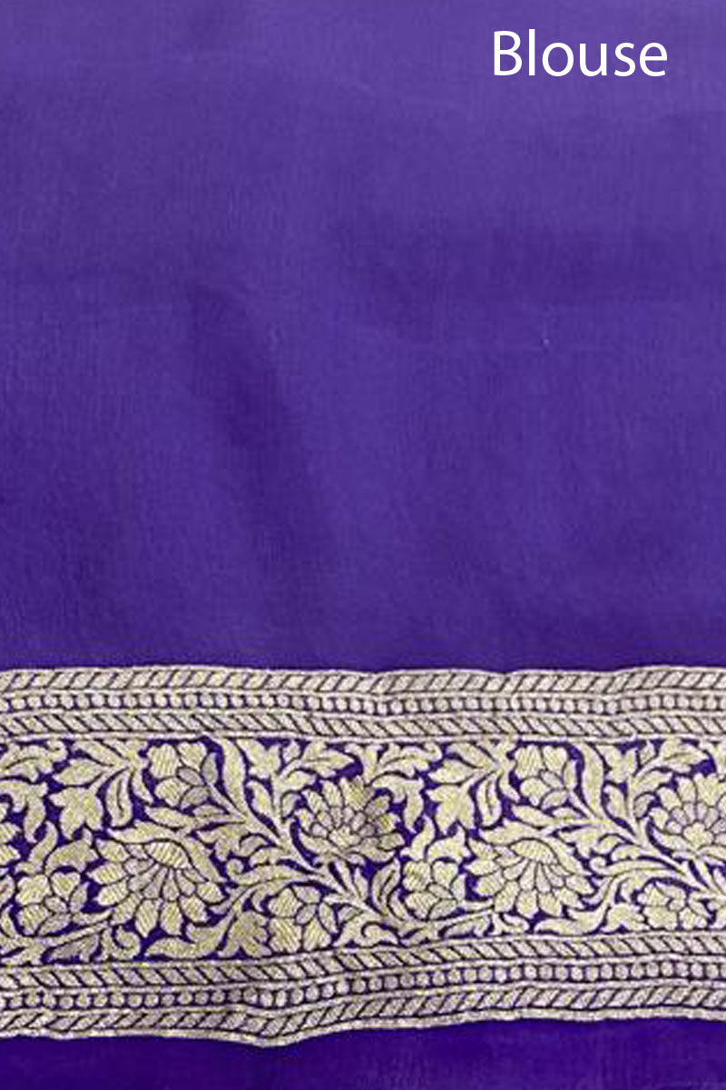 Sunitha Scharma In Iris Purple Rangkat Handloom Georgette Khaddi Silk Saree