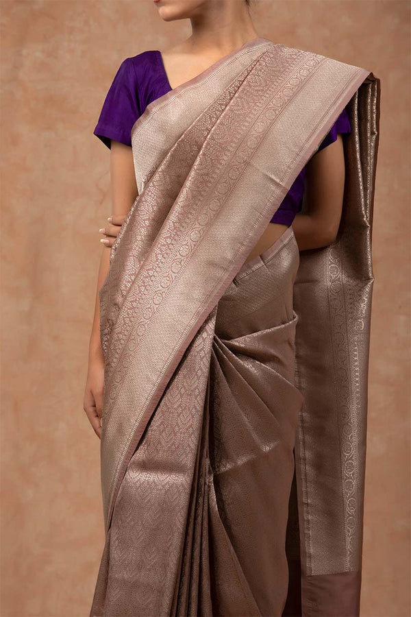 Brown Soft Silk Saree