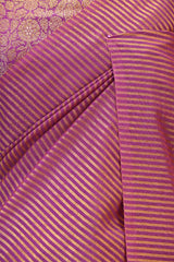 Purple Soft Silk with Zari Stripes