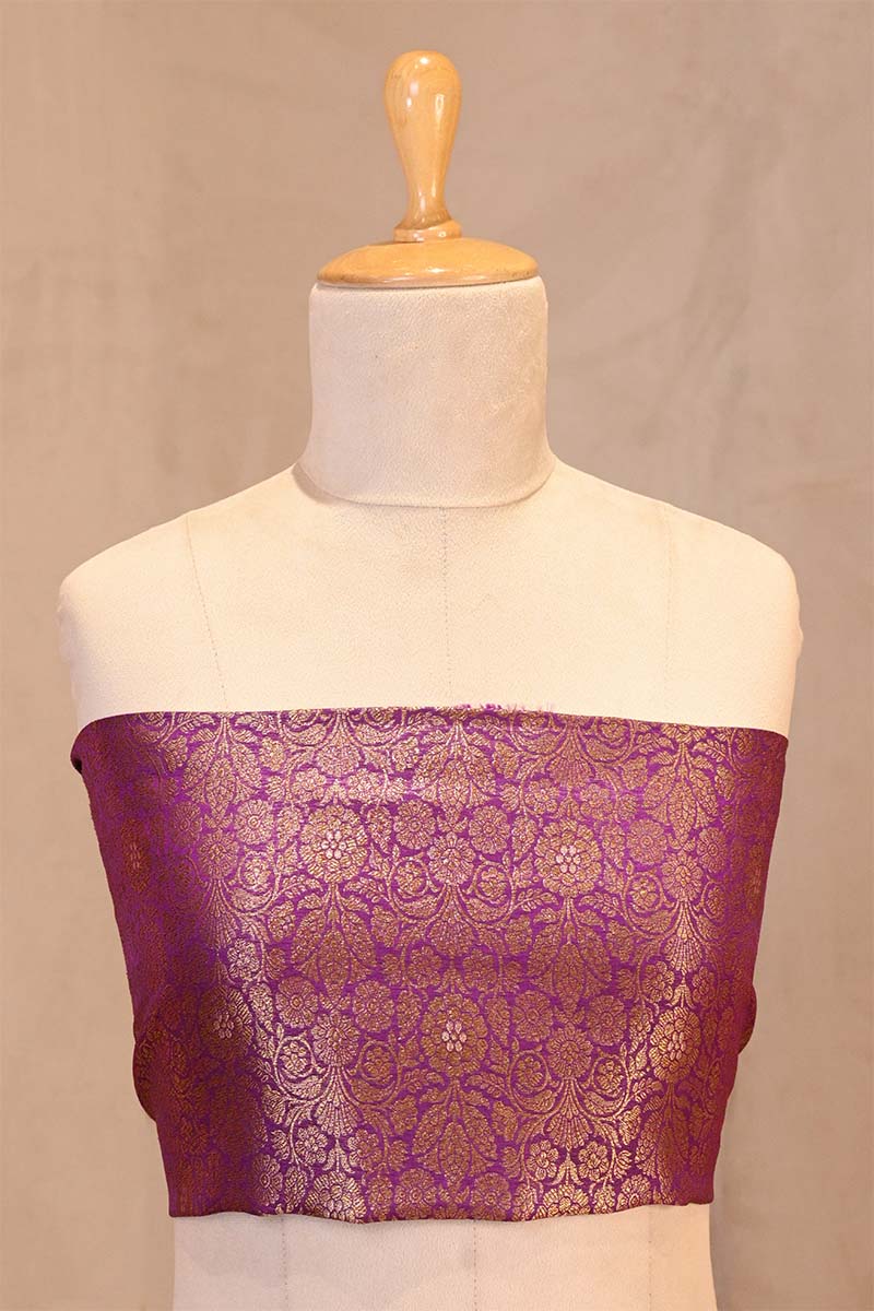 Purple Soft Silk with Zari Stripes