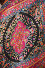 Deep Charcoal Semi Viscose Silk Saree with Pashmina Style Paisley Jaal