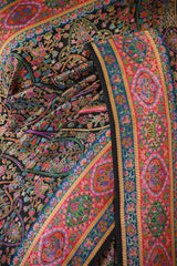 Deep Charcoal Semi Viscose Silk Saree with Pashmina Style Paisley Jaal