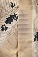 Off-White Semi-Tussar Saree with Digital Printed Floral Motifs