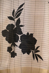 Off-White Semi-Tussar Saree with Digital Printed Floral Motifs