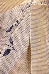 Off-White Semi-Tussar Saree with Floral Prints