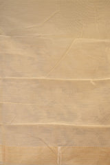 White Semi Banarasi Cotton Saree with Gold Zari Floral Jaal