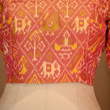 Rust Yellow Ikkat Silk Blouse