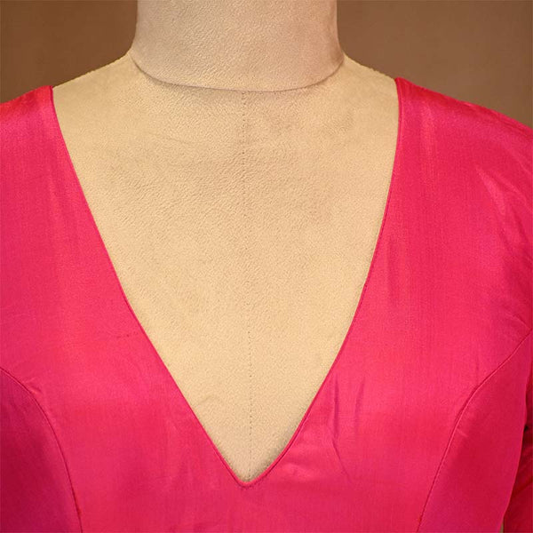 Crimson Pink Silk Blouse