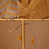 Gold Collared Tissue Silk Blouse