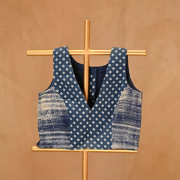 blouse, Indigo blouse, Blue blouse, blouse design, bridal blouse, designer blouse, silk blouse, wedding blouse, latest blouse, brocade blouse, handloom blouse,