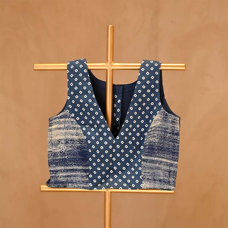 blouse, Indigo blouse, Blue blouse, blouse design, bridal blouse, designer blouse, silk blouse, wedding blouse, latest blouse, brocade blouse, handloom blouse,