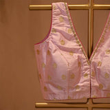 Baby Pink Handloom Banarasi Blouse