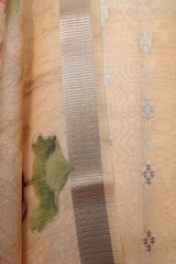 Butter Yellow Woven Chanderi Silk Dress Material - Chinaya Banaras
