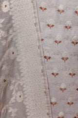 Grey Woven Mulberry Silk Dress material