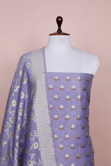 Lilac Purple Woven Mulberry Silk Dress Material