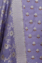 Lilac Purple Woven Mulberry Silk Dress Material