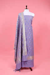 Lilac Woven Mulberry Silk Suit Set At Chinaya Banaras