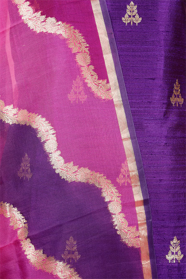 Purple Handwoven Raw Silk Suit Piece
