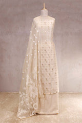 white  suit set, off white suit set, salwar suits for wedding​, dress material, wedding suit, women suit set, women suit piece