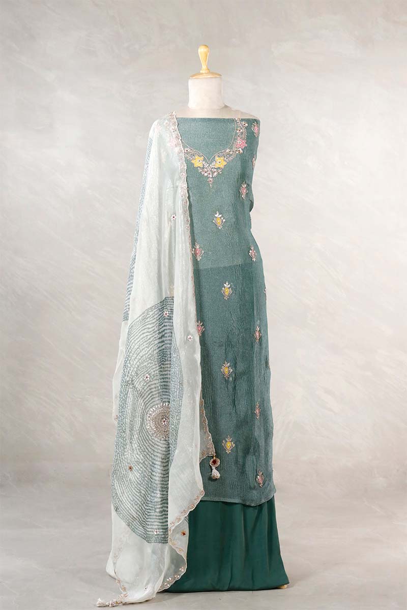 Teal Blue suit set, blue suit set, salwar suits for wedding​, dress material, wedding suit, women suit set, women suit piece