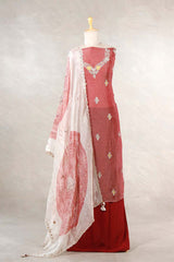 red suit set, rust suit set, salwar suits for wedding​, dress material, wedding suit, women suit set, women suit piece